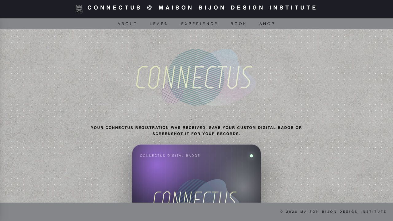 Personalized ConnectUS digital member badge
