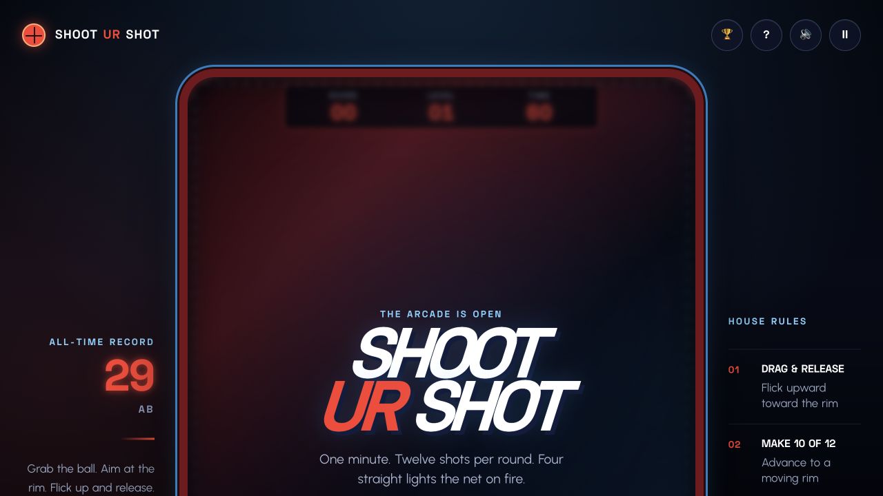 Shoot-Ur-Shot browser basketball arcade game